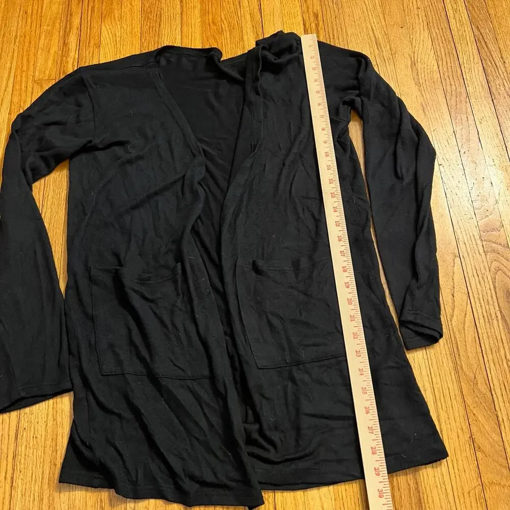 Zyia Cardigan Sweater Womens XL Black Pockets